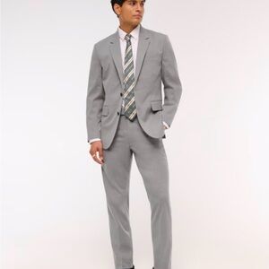 A&F Collins Slim Suit Pant - Light Gray (34x34)